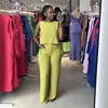 Ropa Femenina Transfronteriza Europea y Americana Verano 2026 Nuevo Estilo Elegante Top sin Mangas con Cuello Redondo y Cordón Pantalones Largos de Cintura Alta Conjunto Casual