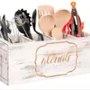 Caja de Almacenamiento de Utensilios de Cocina de Bambú con Divisores Extraíbles para Cuchillos, Tenedores y Palillos, Caja de Almacenamiento de Utensilios de Cocina de Madera