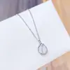 2023 Nuevo collar de calcedonia rosa para mujer cadena de clavícula de oro de 14 quilates joyería de moda coreana collar joyería venta al por mayor