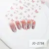 Pegatinas de Manicura Zm New Watercolor Rosa Difuminado Decoración de Flores Coloridas Parches de Uñas Coloridos Populares