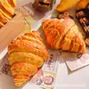 Brinquedo de Comida Simulado Pão Squishy Croissant Brinquedo de Rebote Lento Molhado Macio Decompressão Estudante Brinquedo de Apertar Venda Quente Transfronteiriça