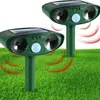 Repelente Multifuncional para Exteriores Alimentado por Energía Solar, Repelente Ultrasónico de Frecuencia Variable para Ratas, Repelente de Pájaros con Flash, Repelente de Serpientes, Repelente de Gatos y Perros