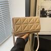 Bolsa Feminina High-end 2024 Nova Textura Sólida Cor Plaid Moda All-match Estilo coreano All-match Shoulder Crossbody Small Square Bag
