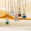Collar de Oso con Diamantes Completo Transfronterizo Europeo y Americano para Mujer, Acero de Titanio Chapado en Oro Cobre Zirconita Microincrustada, Cadena para Clavícula Estilo Lindo y Dulce Colgante