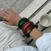 Pulsera Estilo Europeo y Americano Transfronteriza Ins Brillante Exagerada Pulsera Personalizada Gradiente Pulsera Rayada Colorida Joyería para Mujeres