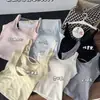 Camisola de ombro largo sem costas com recorte vazado e bojos fixos, algodão canelado, corte justo, versátil, top sem costas para garotas estilosas