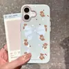 Funda para iPhone 18 Pro Max Oso Pequeño Lazo Adecuada para Apple 17 Pro Linda y Resistente a Golpes 15 Nicho 16