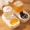 Dispensador de Comida y Agua Grande Antideslizante No Eléctrico para Perros Gatos Cachorros Gatitos Alimentación Bebida Interior Exterior Hogar Apartamento