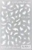 Transfronterizo especialmente para pegatinas de flor para decoración de uñas al por mayor girasol lirio margarita pegatinas de uñas adhesivas transparentes