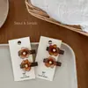 Acessório de Cabelo Presilha de Cabelo Flor Francesa Retrô Design de Nicho Estilo Coreano de Alta Qualidade Gardênia Café Branco Presilha de Cabelo Vintage