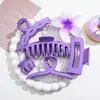Nuevos Accesorios para el Cabello Coloridos Pinza para el Cabello de Acrílico para Mujer Elegante Forma de Flor Lateral Huevo de Tiburón Flor de Gama Alta