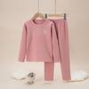 Traje de ropa interior térmica para niños Dejia, pijamas de terciopelo para bebés, ropa de otoño para niños medianos y grandes, pantalones largos para niños y niñas, ropa de hogar de cuello medio