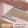 Rack Dobrável para Pia de Cozinha, Suporte Dobrável de Silicone para Lavar Louça, Rolo de Armazenamento em Aço Inoxidável