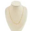 Cadena de Labio de Acero Inoxidable Cadena Doble para Labios Acero de Titanio Color Dorado Chapado Resistente al Desgaste Collar para Mujer Cadena de Clavícula Exquisita