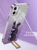 Adecuado para Moto Motorola G73 funda de teléfono galvanizada E32 soporte de conejo con varilla extensible 84 resistente a caídas G53 funda blanda G60
