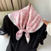 Lenço Pequeno Estampado de Cetim Simples Elegante Lenço Quadrado Pequeno 70 Primavera e Verão Novo Coreia do Sul Ins Lenço Pequeno Lenço