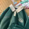 Suéter masculino de manga comprida com trama waffle estilo americano Vintage solto moda nova marca de moda design casaco polo