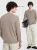 Ropa para Hombre APO Suéter de punto para hombre de manga larga holgado con cuello henley, textura texturizada, estilo old money