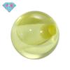 Cuentas redondas de circonio amarillo oliva con agujero completo, gemas Huagang, cuentas de circón, piedra desnuda, perforadas, cuentas de luz CZ, joyería DIY al por mayor