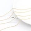 Cobre Plateado con Oro Real de 14K que Conserva el Color, Accesorios DIY de Cadena de Letras Inso, Materiales para Collares y Pulseras al por Mayor, Cadena de Cuentas DIY