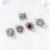 Rosca Exterior 0.9 Accesorios de Rosca, Aretes de Araña con Incrustaciones de Circonita en Forma de Corazón de Cereza, Piercings para Labio, Piercings para Cartílago