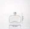 Stock Listo Material Blanco Cristal Botella de Aromaterapia 100ml 200ml 330ml Botella de Vidrio Cuadrada Plana para Perfume