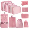 Bolsa de almacenamiento para viajes transfronterizos, set de neceser, bolsa de almacenamiento organizadora de ropa para equipaje de siete piezas, bolsa de almacenamiento de viaje