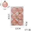 Venta Caliente Transfronteriza Bola Transparente de PET Bola de Plástico Pintada a Mano 6cm Bola de Navidad de Colores Adorno para Árbol de Navidad Colgante Bola Decorativa