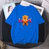 Camisetas Femininas de Manga Curta Transfronteiriças Novas com Estampa de Urso para Casais, Tops Versáteis de Moda de Verão para Homens e Mulheres, Mesmo Estilo e Alta Qualidade