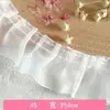 Encaje Ancho de 12 cm Chifón Engrosado Doble Capa Plisado Puño Fruncido Vestido de Muñeca Dobladillo de Falda Larga Adornos