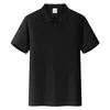 Mono de Seda Helada de Verano Camiseta de Manga Corta Polo para Hombre Impresión Personalizada Logo Bordado Camiseta de Grupo Solapa