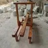 Mortero de Piedra Grande para el Hogar para Experiencia, Fabricante de Pasteles de Arroz Operado con el Pie con Marco de Madera Grande Estilo Guardería