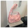 Bolsa de Ombro Axilar Estampada Artística Nacional Estilo Chinês Novo 2025 Feminina para Deslocamento Moderna e Elegante de Grande Capacidade para Mulheres