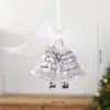 Novo enfeite de árvore de Natal floco de neve em acrílico translúcido, sino pintado cristal rena enfeite de Natal atacado