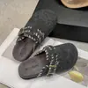 Meias Pantufas Meia-Calça de Lã Feltro para Mulheres Estilo Coreano Cinza Brisa Noturna Pantufas Slip-On Retrô Sapatos Birkenstock com Solado Grosso para Uso Externo Feminino