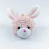 Cabeza de conejo de peluche de dibujos animados lindo llavero broche accesorio para el cabello hecho a mano DIY joyería accesorios para ropa al por mayor