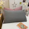 Fundas de almohada de algodón lavado cepillado de color liso, nuevas para invierno, resistentes a las manchas, juego de dos, color liso ultrasuave para combinar
