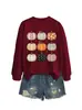 Nove estampas diferentes de abóbora 6 comércio exterior transfronteiriço Amazon atacado feminino solta casual plus size moda moletom