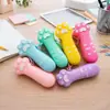 Estojo de Lápis Fruta Banana de Silicone Estojo de Lápis Criativo Legume Cenoura Impermeável Grande Capacidade Papelaria Criativa para Estudante