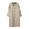 Cortavientos a cuadros Ropa exterior Otoño Nuevo 100kg Gordo mm Suelto Casual Elegante Largo Ropa exterior 331751