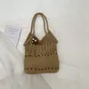 Bolso de Mano Tejido Hueco de Nuevo Estilo 2026 con Gran Capacidad y Diseño de Borlas, Bolso de Hombro para Vacaciones en la Playa, Bolso de Playa para Mujer