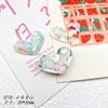 Parche de resina con forma de corazón de amor japonés, lentejuelas brillantes, media pastilla, accesorios para pendientes, material para hacer uno mismo, venta al por mayor