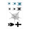 Nuevas Pegatinas de Tatuaje de Halloween, Pegatinas de Cicatriz, Pegatinas de Tatuaje de Terror, Transfronterizas Murciélago Araña Divertidas Pegatinas de Cicatriz de Sangre para la Cara