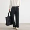 Calça Casual Masculina Estilo Old Money 2026 Outono/Inverno Nova Marca Tendência Vintage Versátil Reta Solta Longa Atacado
