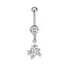 Gabe Moda Europeia e Americana Transfronteiriça Estilo Tendência Coração Rosa Cereja Personalizado Piercing para Umbigo Joia