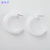 Brincos de tarraxa estilo coreano elegantes, versáteis, com personalidade, simples, modernos, de resina acrílica de acetato, tipo C, retrô, moda, para mulheres
