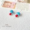 Bonito ins Vidro Esmalte Pequeno Cogumelo Contas de Furo Reto DIY Brincos Artesanais Jóias Pulseira Colar Corrente de Telefone Móvel