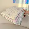 Colcha de Gasa Arrugada Lavable a Máquina para Verano, Colcha para Aire Acondicionado, Colcha Doble Lavable para Uso Doméstico de Verano, Colcha Delgada para Dormitorio Universitario