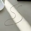Collar de Cadena de Oruga Chapado en Oro de 24 Quilates Transfronterizo Europeo y Americano con Alta Retención de Color, Accesorio de Cadena Trenzada para Clavícula