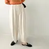 Pantalones cortos casuales lisos de estilo japonés y coreano transfronterizos para mujer, pantalones harén de moda vintage de otoño, pantalones de pierna ancha de ajuste holgado talla grande